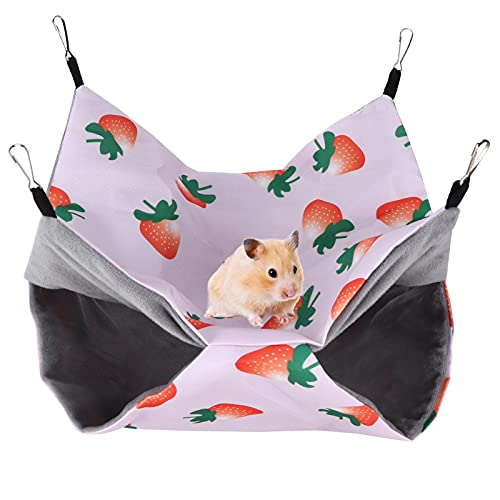 Kooihangmat voor kleine huisdieren, fret Rat hangmat Bed Drielaagse kooihangmat Hoge dichtheid canvasmateriaal voor… - Afbeelding 5