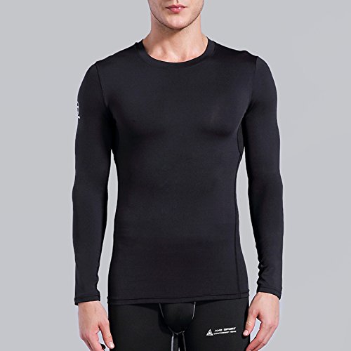 AMZSPORT Maglia a Manica Lunga Compression da Uomo...