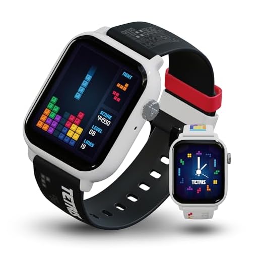My Play Watch Tetris Retro Gaming Smartwatch with Selective Tech, Non-Connected, Built-in Tetris™, Custom Watch Faces, Classic Arcade Sound, Heart Rate & Fitness Tracker, IP67 Water Resistant.