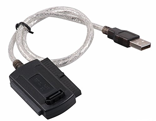 booEy Adaptador de 2,5"/ 3,5" / 5,25"Disco Duro USB al convertidor de Cable SATA IDE