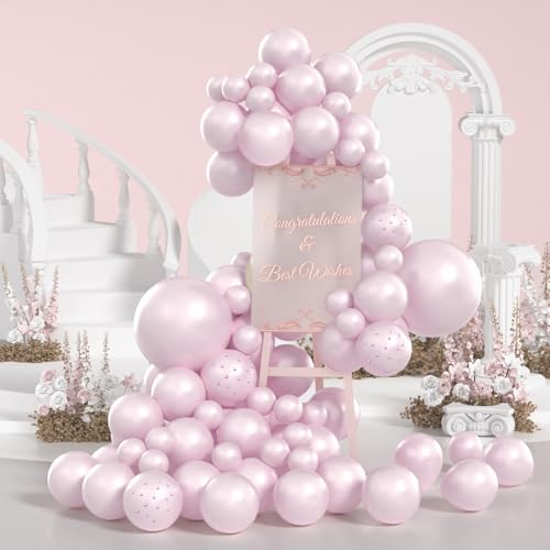 Kit d'arche de ballons violets à double rembourrage Yumiche haut de gamme avec perles de 1,6cm