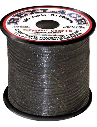 US ROPES Pepperell Rexlace Plastic Craft Lace, 3/32-Inch Wide, Multi Sparkle