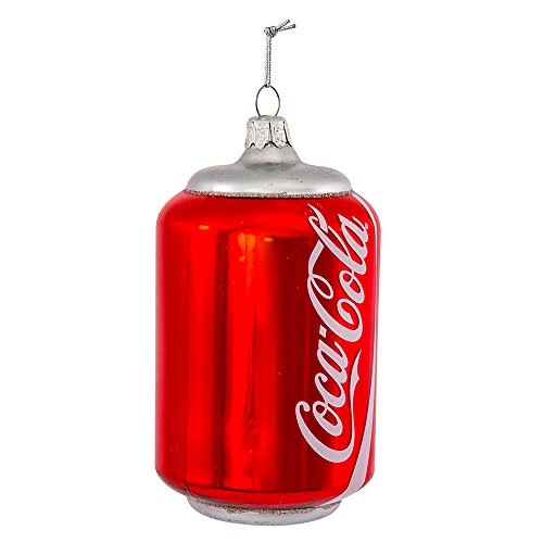 Coca-Cola Kurt Adler 4-3/4-Inch Glass Classic Can Ornament