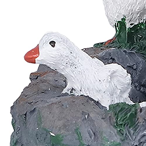 Estátuas de jardim, estátua exclusiva da família de patos de jardim para fonte para quintal para pát