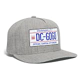 Spreadshirt DC-Gogo Washington D.C. Capital City Groove Snapback Cap, One Size, Heather Gray
