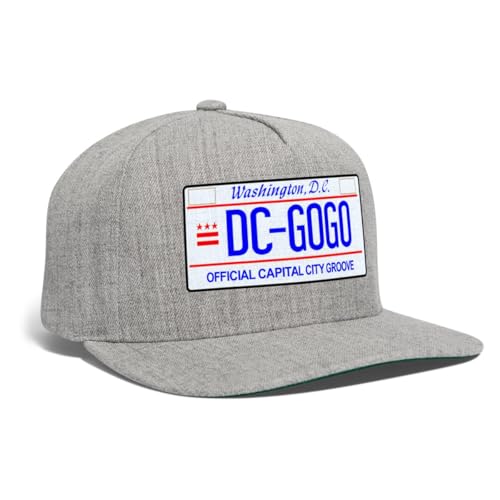 Spreadshirt DC-Gogo Washington D.C. Capital City Groove Snapback Cap, One Size, Heather Gray