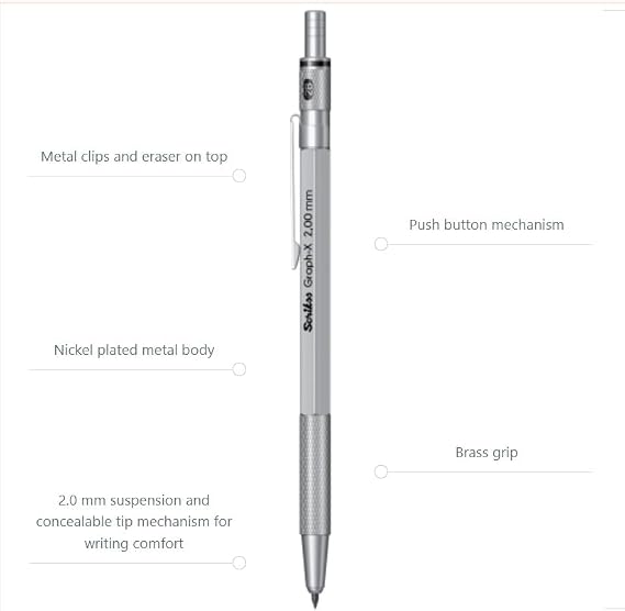 Scrikss Office Graphx Mechanical Pencil Lead Gray 2 Mm