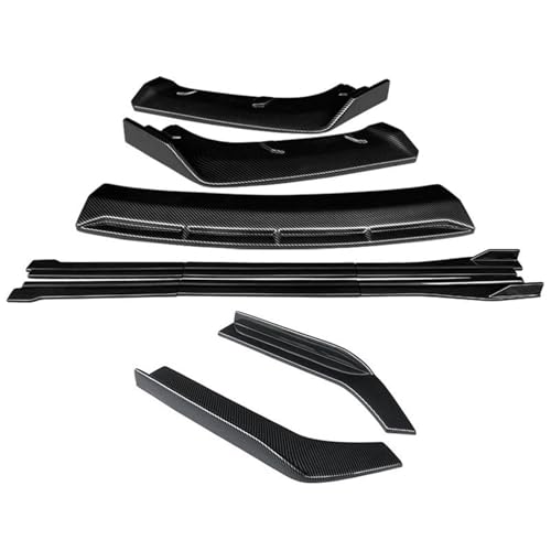 に適合する レクサス GS 2016-2020 フロントバンパースプリッター リップスポイラー サイドスカートエクステンション リアラップアングル 衝突防止 車のサイドスカート(カーボンルック)
