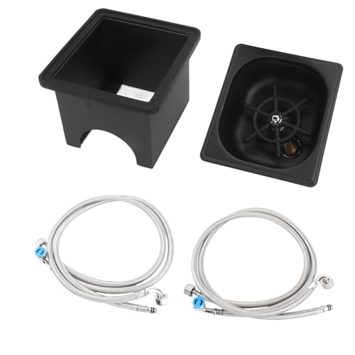 Opening Kitchen Stainless Steel Pitcher Rinser, Black, Multi-Angle Glass Cup Washer for Bar, Hotel, Coffee Shop, Kitchen Sink Installation by Haofy - Used condition - CA$89.90