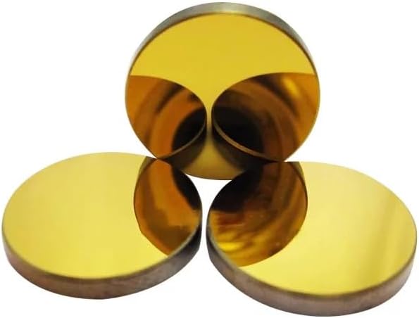 Generic Southst Protection Coating Gold Reflecto Round And Square Optical Metal External Reflection Gold Mirror H-K9LOptical Glass (Diameter: D5X2mm)