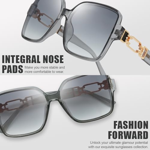 The Fresh Women's Oversized Square Hybrid Butterfly Fashion Sunglasses - Exquisite Packaging3