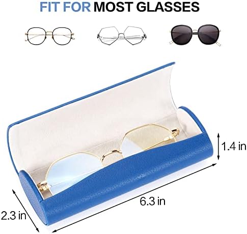 Vemiss Hard Glasses Case Lightweight Portable for Women Men, H-blue, M