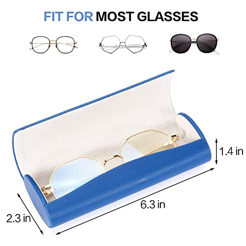 Vemiss Hard Glasses Case Lightweight Portable for Women Men, H-blue, M