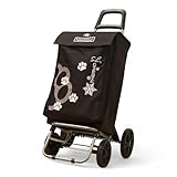 Carrito de Compra Plegable con Térmico, Carro de la Compra 50L,Carros para la Colada,Carro Compra (Super Bolsillo Huella, 4 Ruedas)