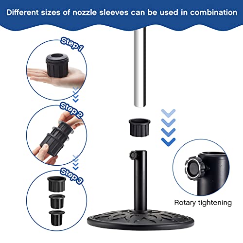 Hotop 12 Pcs Patio Umbrella Parasol Base Stand Hole Ring Plug Cover Umbrella Stand Replacement Part Patio Swing Umbrella Chair Replacement Parts #TOP1