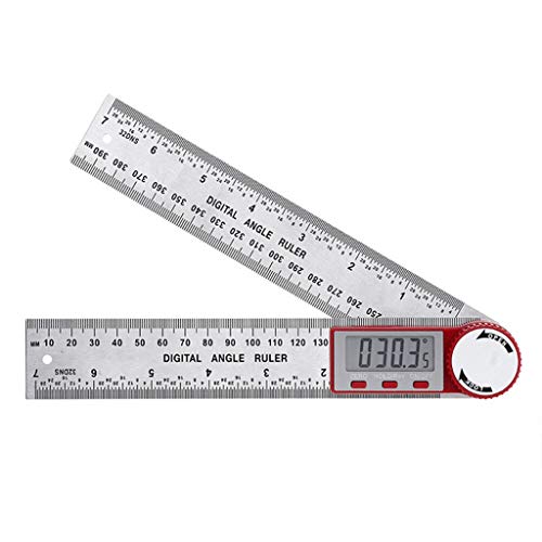 BUKODAZ Regla del medidor de ángulo digital 0-200mm Ruler Inclinómetro Electrón Goniómetro ProtRactor Ángulo Finder Scale Herramientas de medición