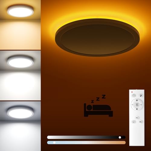 Matane Luminária de teto de montagem embutida com controle remoto...