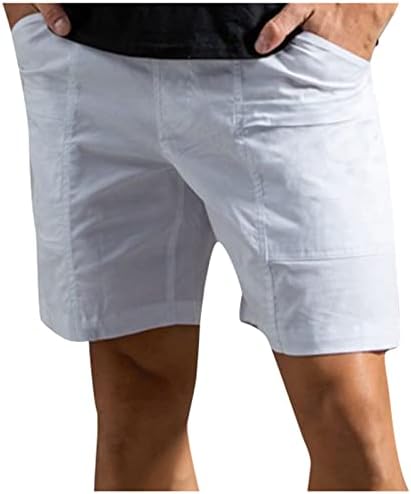 Men's Cargo Shorts Straight Leg Modern Surfs Short Shorts Male Festival Flury Breathable Coloured Cargo Comfortable Elastic Waist Thin Cargo Men White