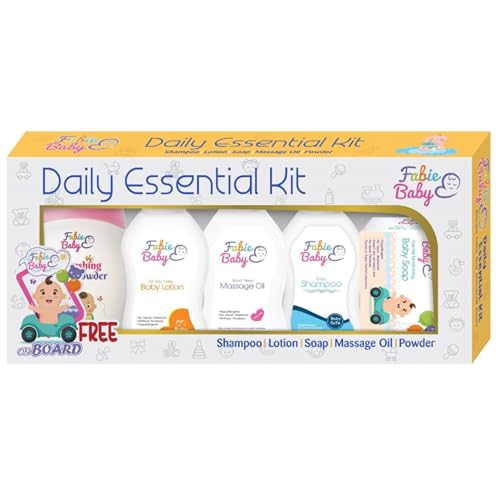 Image of FABIE BABY 5-Piece Baby Care Kit - Powder, Shampoo, Lotion, Soap & Oil