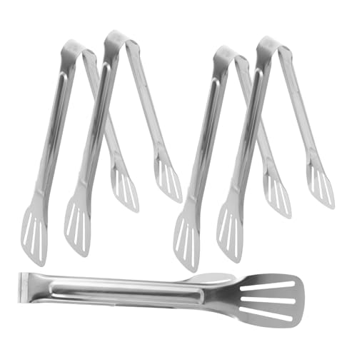 MAGICLULU 5pièces Pincettes De Cuisine Acier Inoxydable Pour Barbecue Avec Manche Long Pour Cuisson Sécurité Multifonctions Pour Servir Salades Fruits Et Aliments