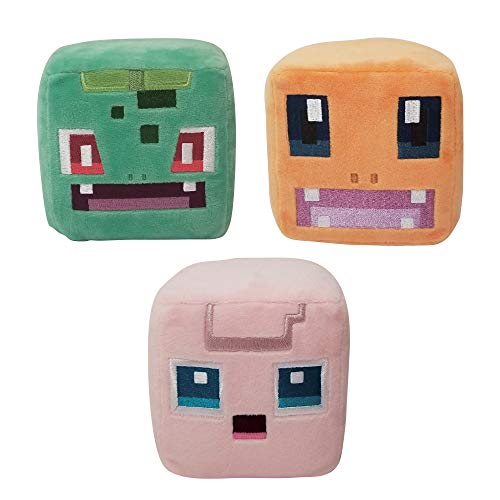 Pokemon Quest Plush 3-Pack, Featuring Charmander, Bulbasaur, Jigglypuff - 4-Inch Plush Toys - Perfect for Playing and Displaying - Gotta Catch â€˜Em All