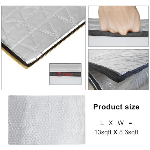 Image of 394 Mil Car Sound Deadening Mat, Sound Deadener Material 36 Sq Ft, 34-Piece