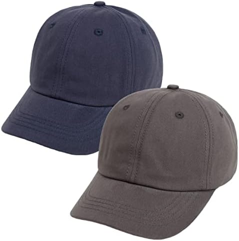 Sun Hat for Baby Boy and Baby Girl,Boys Girls Caps, Baby Baseball Caps Cotton Infant Toddler Kids Hat (2-4 Years, 2pcs Gray & Navy)
