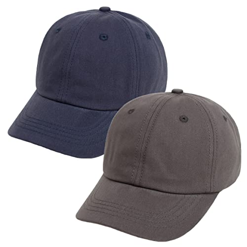 Sun Hat For Baby Boy And Baby Girl,Boys Girls Caps, Baby Baseball Caps Cotton Infant Toddler Kids Hat (2-4 Years, 2Pcs Gray & Navy) #TOP3