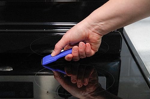 Cerama Bryte 1 x Scraper & 1 x Pad Kit Cooktop and Stove Top Cleaner for Glass - Ceramic Surfaces, 2 Piece Set