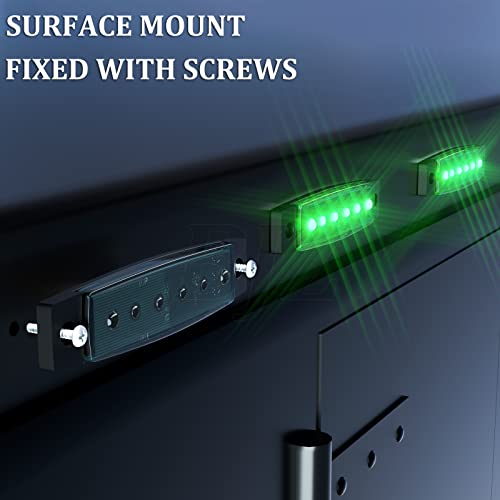 Bjz Led Trailer Marker Lights Green 6 Led Side Marker Clearance Light Bar 12V 3.8" Front Rear Signal Indicator Smoked Light Strip Waterproof For Trailer Truck Van Pickup Atv Utv Rv, 10Pcs #TOP3