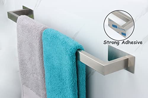Vanloory Bathroom Towel Bar Self Adhesive, No Drilling Towel Rack Easy To Install, Hand Towel Holder Made Of Premium Stainless Steel Sticky On Hand Towel Hanger For Kitchen, Toilet.(16In, Brushed) #TOP2