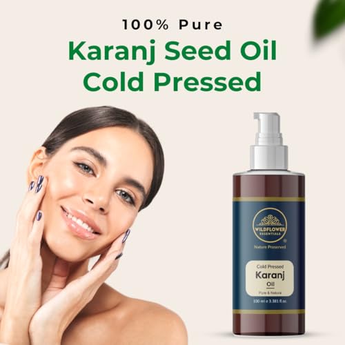 Image of Karanj Oil (Pongamia pinnata) Cold Pressed For Hair, Skin & Body Pure & Natural 100ml