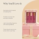 Kitsch Hair Perfume for Women - Trio Set | Clean, Deodorizing & Patented Odor-Eliminating Technology Hair Spray & Body Mist - Freshen Hair, Pillows - Amber Shores, Warm Sugar, Rustic Vanilla, 3x10mL - Image 3