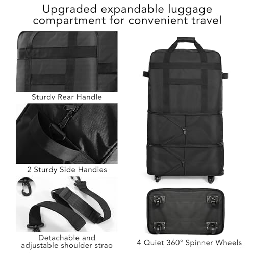 VogueEase Suitcases with Wheels, Expandable Foldable Luggage Bag の商品画像 3