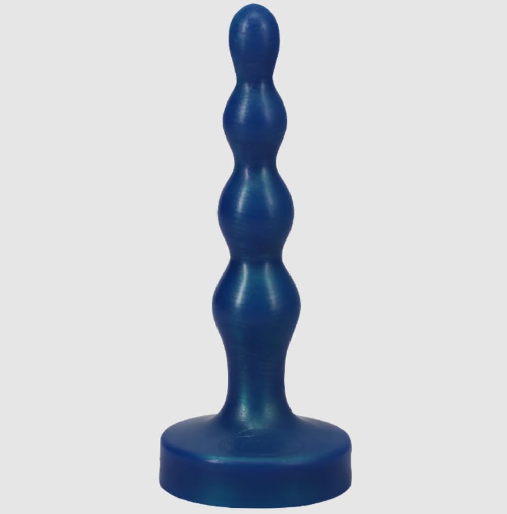 Tantus Sex/Adult Toys Ripple Butt Plug Beads - 100% Ultra-Premium Flexible Silicone Glossy Prostate Massager, Anal Stimulation, Pleasure for Men, Women, Couples - Malachite, Small