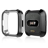 Screen Protector Case for Fitbit Versa, Haojavo Soft TPU Slim Fit Full Cover Screen Protector for Fitbit Versa Smartwatch Bands Accessories