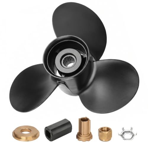 Melgweldr 15 1/4 x 15 Pitch 48-78116A45 Aluminum Outboard Boat Propeller for Mercury Engines 135-300HP/Mercruiser Alpha Bravo One,15 Spline Tooth,Hub Kits Included,RH ﻿