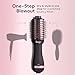 L'ANGE HAIR Le Volume 2-in-1 Titanium Blow Dryer Brush | Frizz Control Blowout Hair Dryer Brush For Drying And Straightening | Volumizing Hot Air Styler For All Hairstyles | Oval Barrel | Black - 75mm
