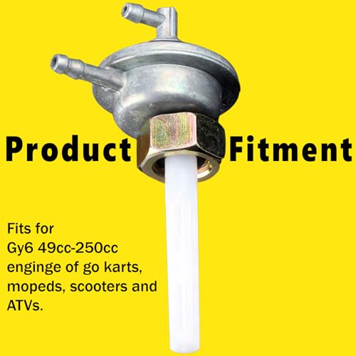 Benzinhahn Unterdruck M16x1,5,Benzinhahn Universal mit Benzinschlauch, Kompatibel mit Keeway, Kymco, SYM, GY6 139QMB, Generic, Baotian,für Generator Kraftstofftank Motorräder Offroad Karts