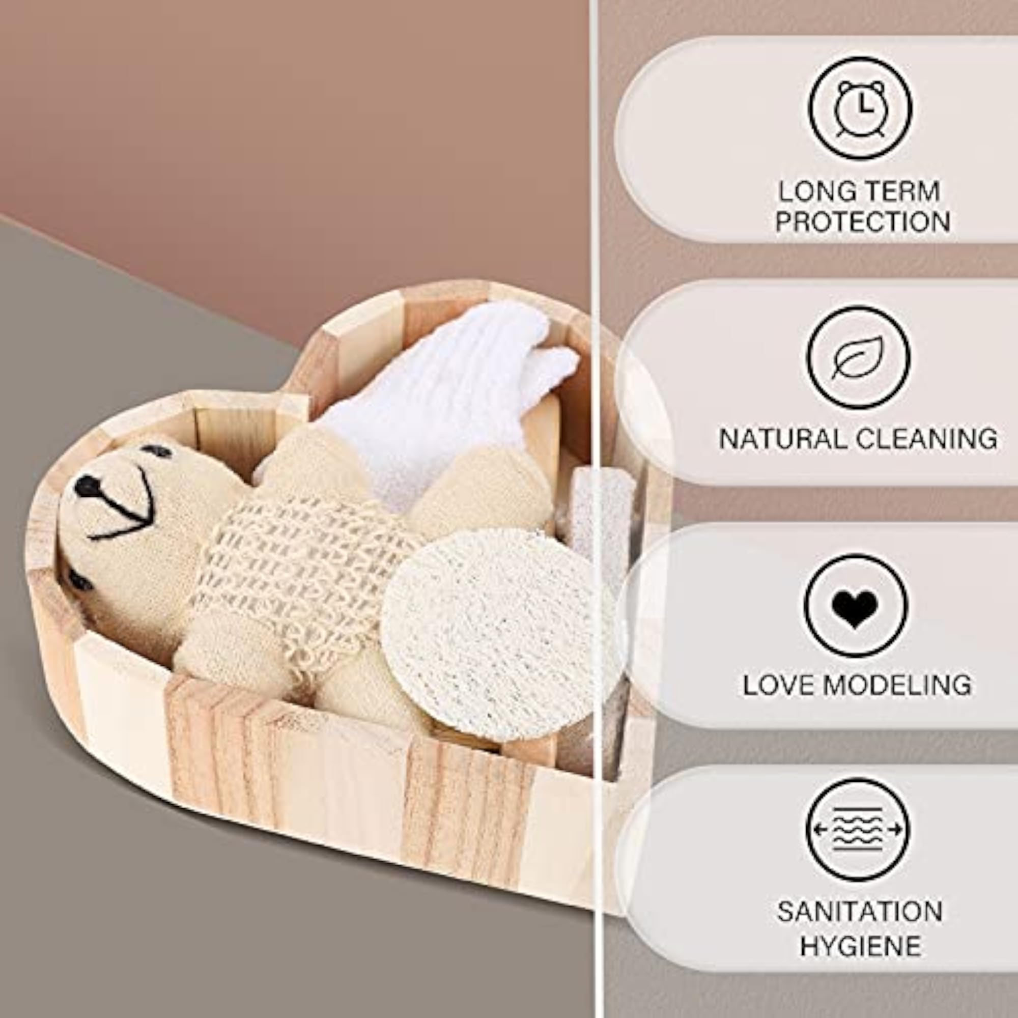 Heart-Shaped Gift Box Bathing Set for Home Use