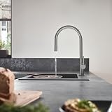 hansgrohe Talis M54 - bateria kuchenna z wyciąganą wylewką, z sBox, 2 strumieniowa, kran kuchenny z wysokością wylewki 210 mm, jednouchwytowa armatura kuchenna, czarny chrom szczotkowany, 72801340