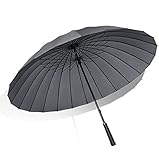 HDICUHNANU Paraguas Resistente Al Viento Paraguas De Golf Grande con Toldo Abierto Automático Ventilación Impermeable A Prueba Viento Paraguas Mujer Hombre(Light Gray)
