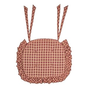 Vhcbrandschairpad165x18cottondiningroomkitchenchairpadsseatcushionwithtiestuckedburgundycheckcollectionrectangle165x18burgundy Urban Country Home Decor Vhc brands chair pad 165×18 cotton dining room kitchen chair pads seat cushion with ties tucked burgundy check collection rectangle 165×18 burgundy urban country home decor