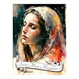 POLIUAWS DIY-Diamantmalerei-Sets für Erwachsene mit Motiven der Heiligen Maria Magdalena – Entspannender Bastelspaß für die Wand, 30 x 40 cm