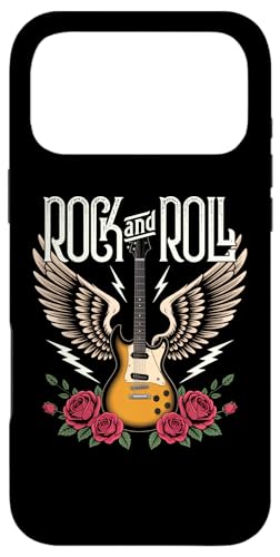 Vintage Retro Style 70s 80s Guitar with Wings Rock and Roll �X�}�z�P�[�X iPhone 17 Pro Max �p