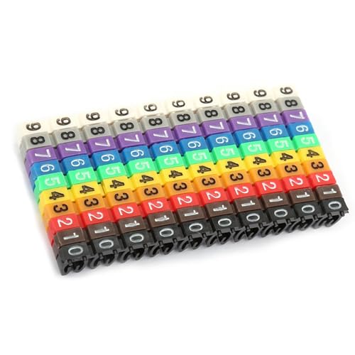 Câbles à code couleur identifiés par marqueur de câbles en plastique 100pcs - 6