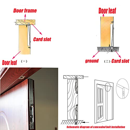 Autoly 2Pcs 6 Inch French Door Lock,Stainless Steel Concealed Slide Lock Bolt Lever Action Latch With Screws,For Doors And Windows,French Doors, Composite Doors,Dummy Doors,Wood Doors,Double Doors #TOP4