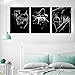 Black and White Sexy Painting 3 Piece Home Decor Artwork Abstract Woman and Man Pictures Canvas Prints Wall Art Home Decorations for Living Room Bedroom Bathroom Framed Ready to Hang - 12x16inchx3Pcs