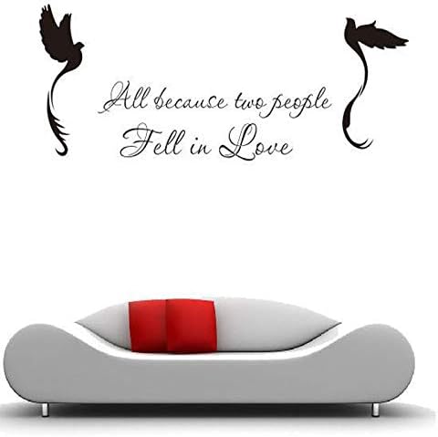 HYXLN Fell In Love Phoenix Stickers Poetry Removable Background Living Room Sofa Home Decorative Pvc Wall Stickers Mural