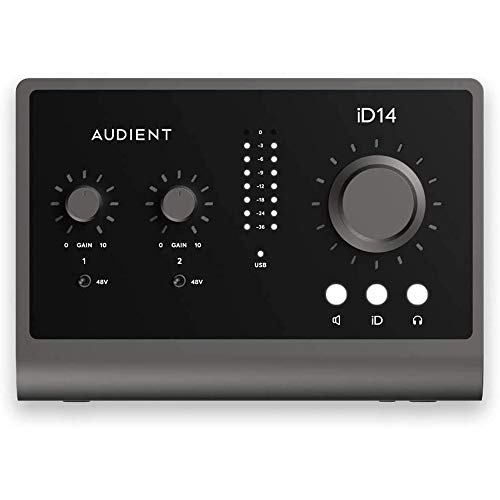 Audient Id14 Mkii 2 Channel Usb 2 Interface And Monitoring Bundle With Studio Headphones & Xlr Cable #TOP1